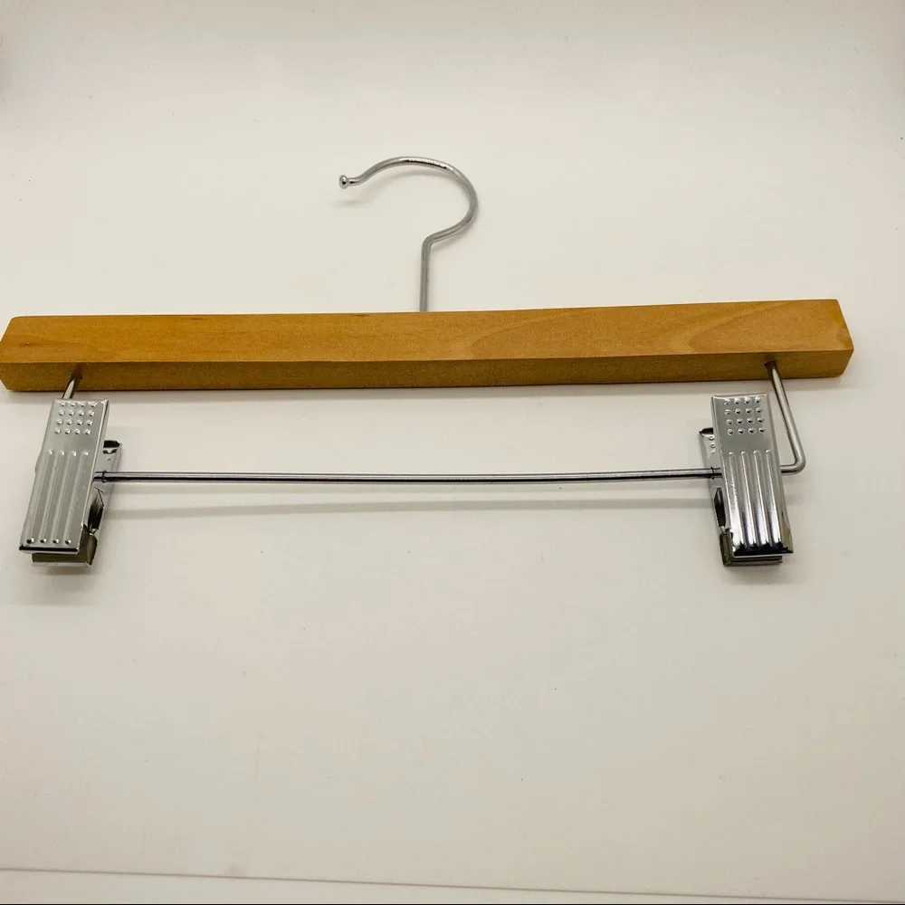 2/$10 NWT Kids Deluxe Wooden Bottoms Maples Hanger 11” across 2 in this bundle)
